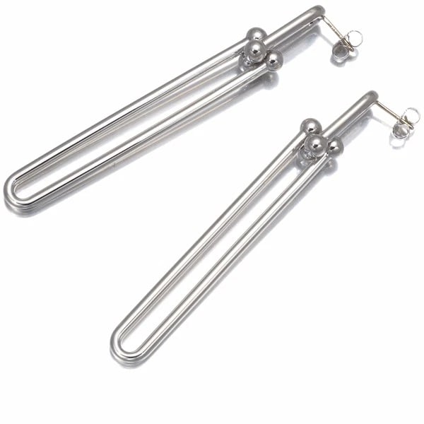 TIFFANY&CO. EARRINGS HARD WEAR DOUBLE LONG 925 STERLING SILVER (1 of 2)