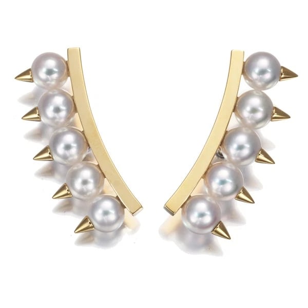 TASAKI EARRINGS AKOYA PEARL - DANGER PLUS 18K 750 YELLOW GOLD: TASAKI Earrings Akoya Pearl - Danger Plus 18K 750 Yellow Gold Brand: TASAKI Type: Earrings Material: 18K / 750 / Yellow Gold Color: None Size: Design size: 24.0 x 10.0mm Accessories: None