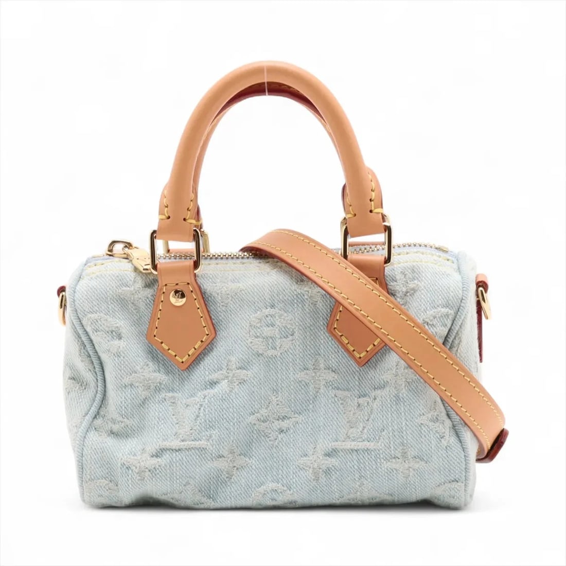 LOUIS VUITTON MONOGRAM DENIM NANO SPEEDY BLUE (1 of 7)