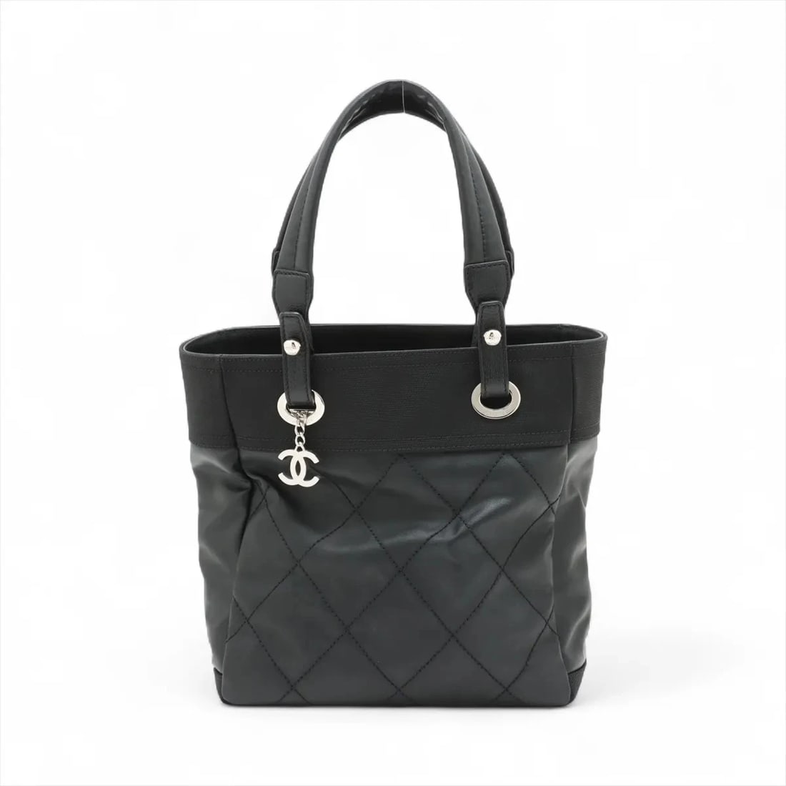 CHANEL PARIS BIARRITZ PM COATING CANVAS TOTE BAG (1 of 7)