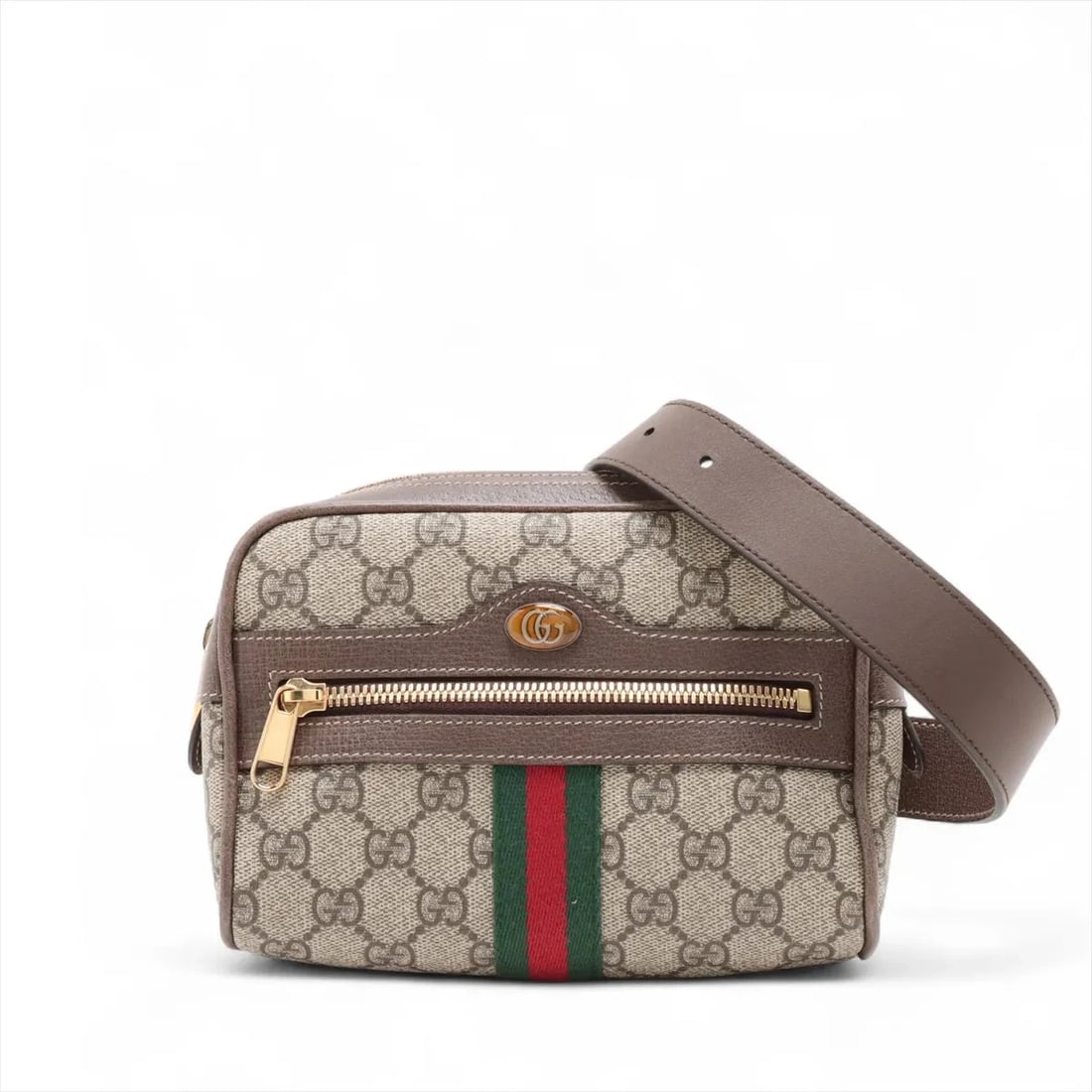 GUCCI GG SUPREME PVCX LEATHER SLING BACKPACK BROWN (1 of 5)