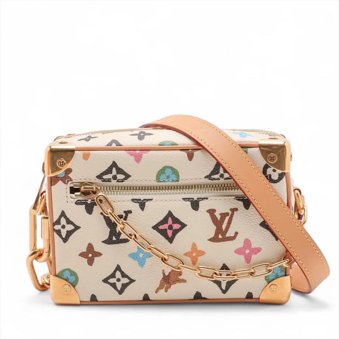 LOUIS VUITTON MONOGRAM CRAGGY MINI SOFT TRUNK: Louis Vuitton monogram craggy Mini Soft Trunk Brand: Louis Vuitton Type: Shoulder bag Material: None Color: Beige Size: Height:4.7inch Length:7.1inch Depth:2.8inch Shoulder height:22.8inch 