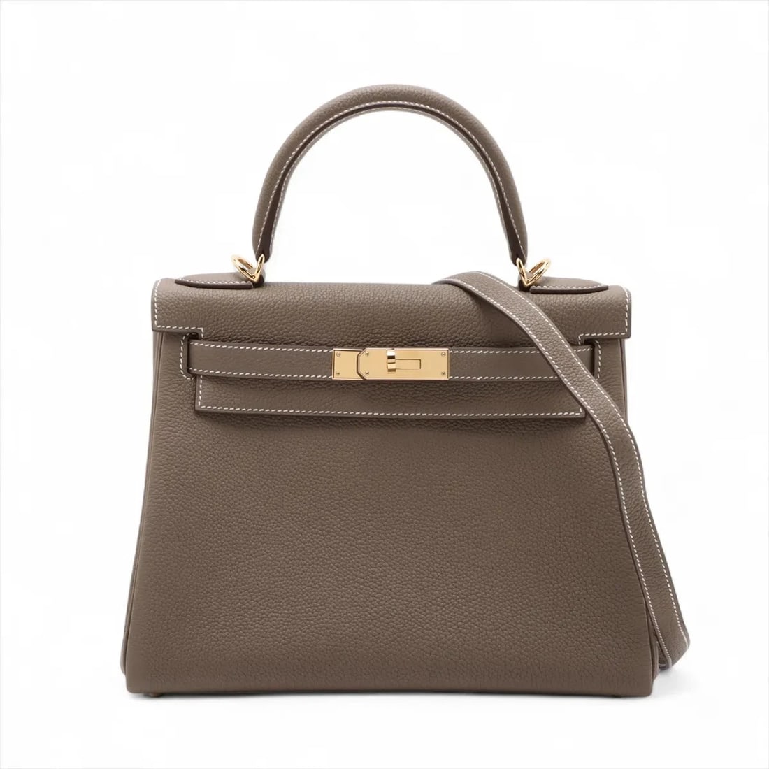 HERMES KELLY 28 LE TOURNAY TOGO ETOUPE GOLD: Hermes Kelly 28 Le Tournay Togo Etoupe Gold Brand: Hermes Type: Hand bag Material: Togo Color: Etoupe Size: Height:8.1inch Length:11.0inch Depth:4.5inch Handle height:3.7inch Shoulder