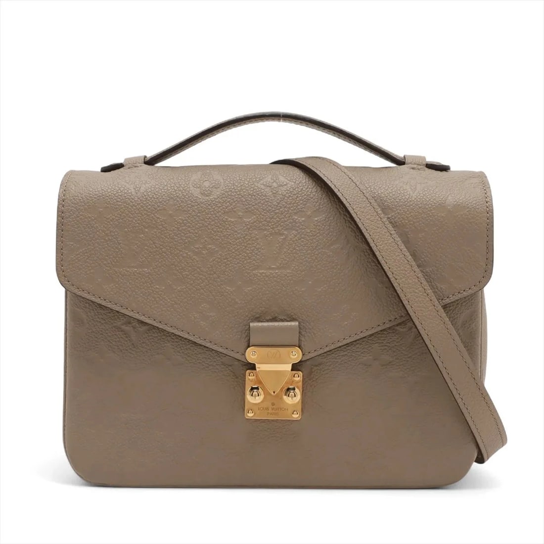 LOUIS VUITTON MONOGRAM EMPREINTE POCHETTE MÉTIS MM: Louis Vuitton monogram empreinte Pochette Métis MM Brand: Louis Vuitton Type: Shoulder bag Material: None Color: Beige Size: Height:7.5inch Length:9.6inch Depth:2.8inch Handle height:1.0inch