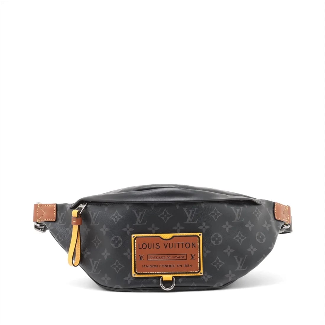 LOUIS VUITTON MONOGRAM ECLIPSE DISCOVERY BUM BAG: Louis Vuitton Monogram Eclipse Discovery Bum Bag Brand: Louis Vuitton Type: Waist pouch/Body bag Material: None Color: Black Size: Height:6.1inchLength:17.5inchDepth:2.6inch Accessories: None