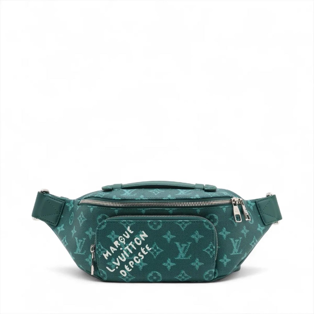 LOUIS VUITTON MONOGRAM HERITAGE LASH BUM BAG: Louis Vuitton Monogram Heritage lash bum bag Brand: Louis Vuitton Type: Waist pouch/Body bag Material: None Color: Green Size: Height:5.9inchLength:14.4inchDepth:3.3inch Accessories: None