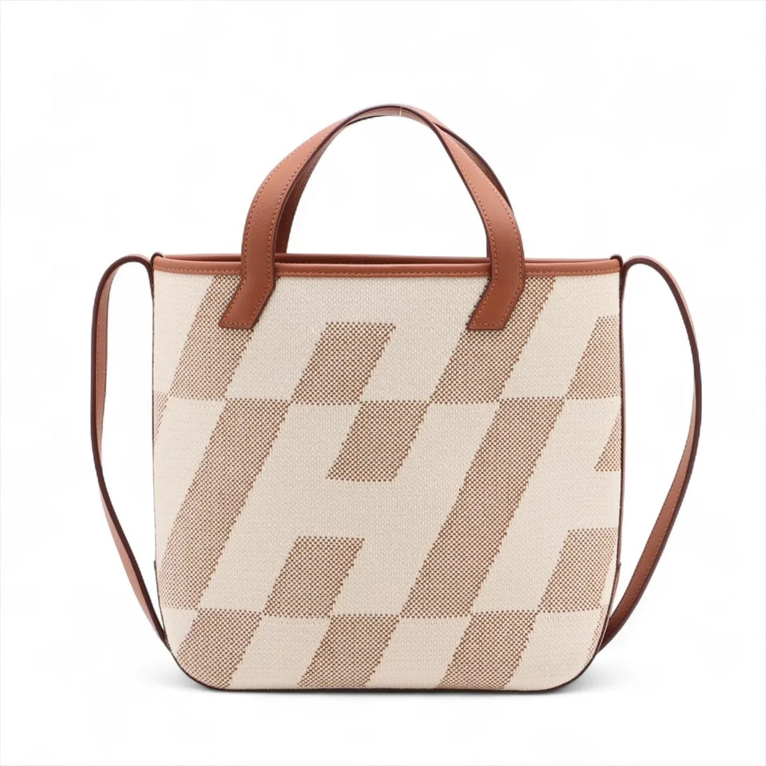 HERMES AMBIE-27 PM TWIRL ASH X VOW SWIFT BEIGE: Hermes Ambie-27 PM Twirl Ash x Vow Swift Beige Brand: Hermes Type: Shoulder bag Material: Toile H Color: Beige Size: Height:9.4inch Length:9.3inch Depth:3.3inch Handle height:3.5inch Shoulder