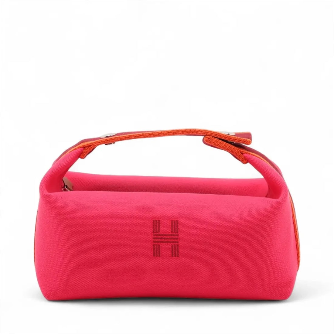 HERMES BRID A BLACK PM CANVAS PINK SILVER: Hermes Brid A Black PM canvas Pink Silver Brand: Hermes Type: Hand bag Material: canvas Color: Pink Size: Height:4.7inch Length:8.1inch Depth:4.7inch Handle height:2.2inch Accessories: None