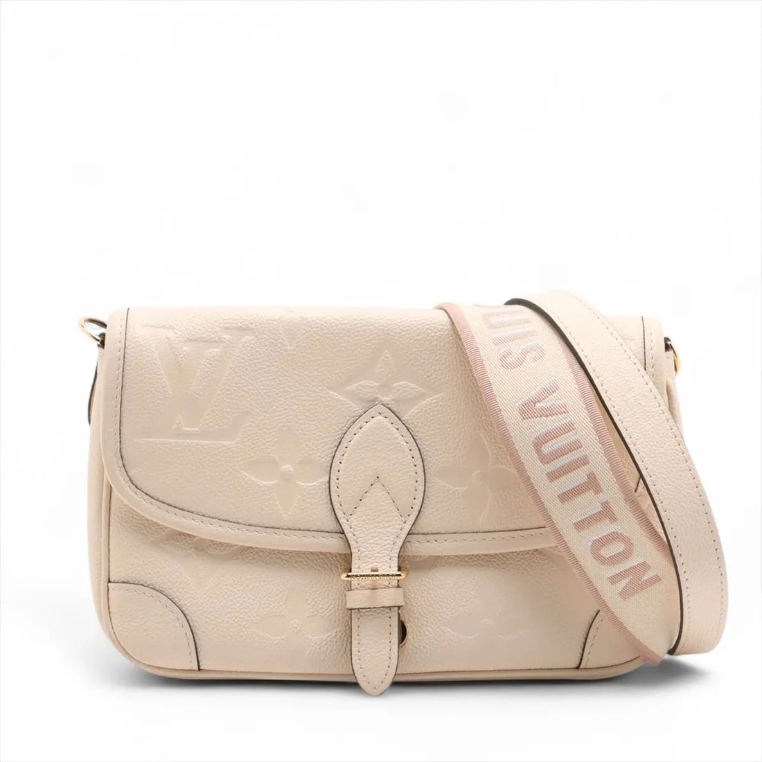 LOUIS VUITTON MONOGRAM EMPREINTE DIANE BEIGE: Louis Vuitton monogram empreinte Diane Beige Brand: Louis Vuitton Type: Shoulder bag Material: None Color: Beige Size: Height:6.3inch Length:10.0inch Depth:3.9inch Handle height:9.3inch