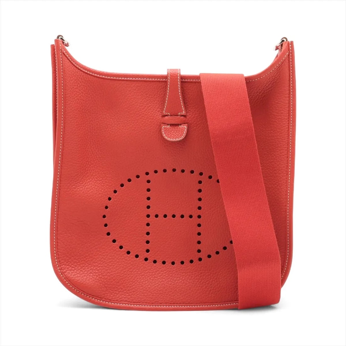 HERMES EVELYN 3 29 PM TAURILLON CLEMENCE ROUGE VÉNITIEN: Hermes evelyn 3 29 PM Taurillon Clemence Rouge vénitien Brand: Hermes Type: Shoulder bag Material: Taurillon Clemence Color: Rouge vénitien Size: Height:12.4inch Length:11.4inch