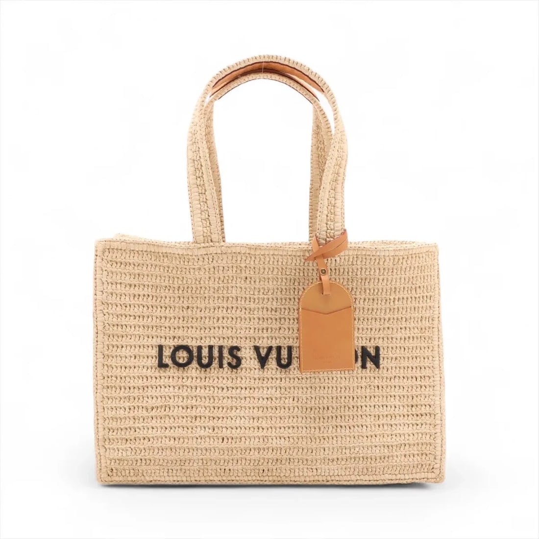 LOUIS VUITTON RAFFIA SUMMER SHOPPER TOTE BEIGE: Louis Vuitton Raffia summer shopper tote Beige Brand: Louis Vuitton Type: Tote bag Material: None Color: Beige Size: Height:12.4inch Length:17.7inch Depth:6.9inch Handle height:9.4inch 