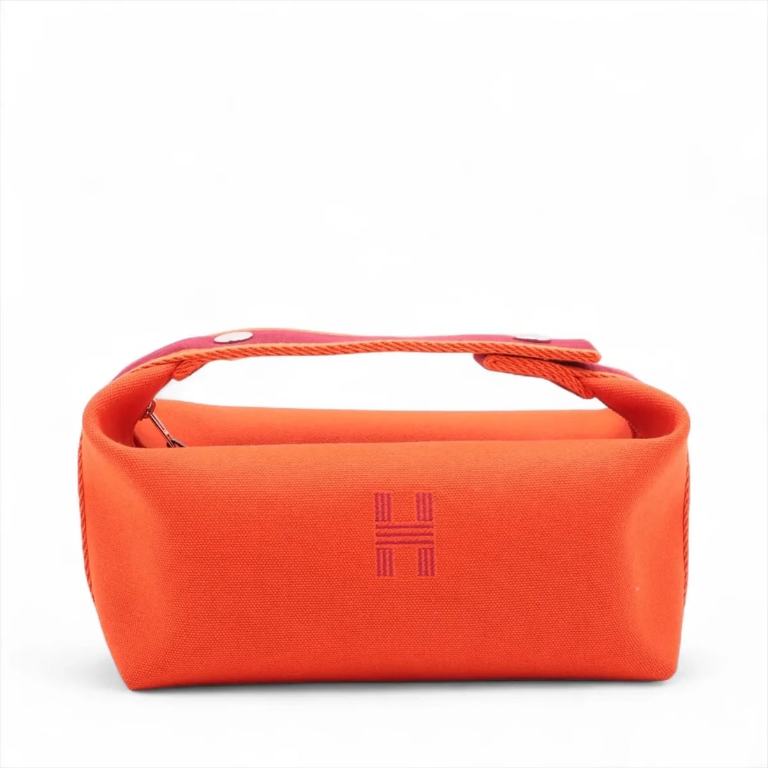 HERMES BRID A BLACK PM CANVAS ORANGE SILVER: Hermes Brid A Black PM canvas Orange Silver Brand: Hermes Type: Hand bag Material: canvas Color: Orange Size: Height:4.5inch Length:7.9inch Depth:4.7inch Handle height:2.0inch Accessories: