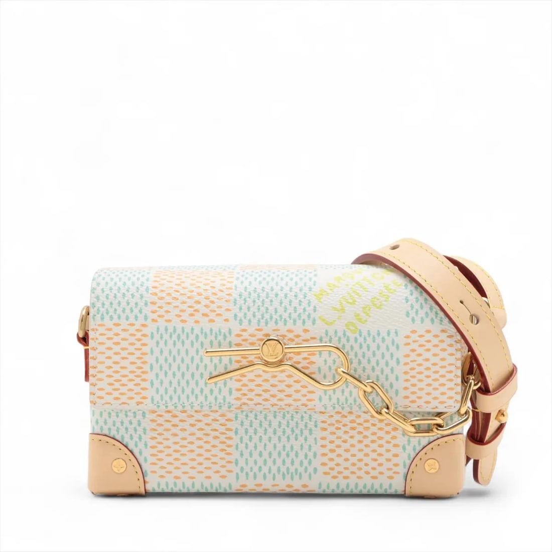 LOUIS VUITTON DAMIER HERITAGE STEAMER WEARABLE WALLET: Louis Vuitton Damier Heritage Steamer wearable Wallet Brand: Louis Vuitton Type: Shoulder bag Material: None Color: Multicolor Size: Height:4.7inch Length:6.9inch Depth:2.4inch Shoulder