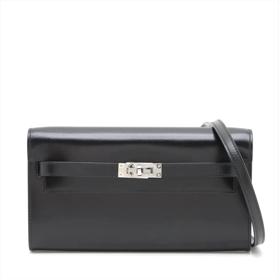 HERMES KELLY WALLET TOGO VEAU TADELAKT BLACK (1 of 7)