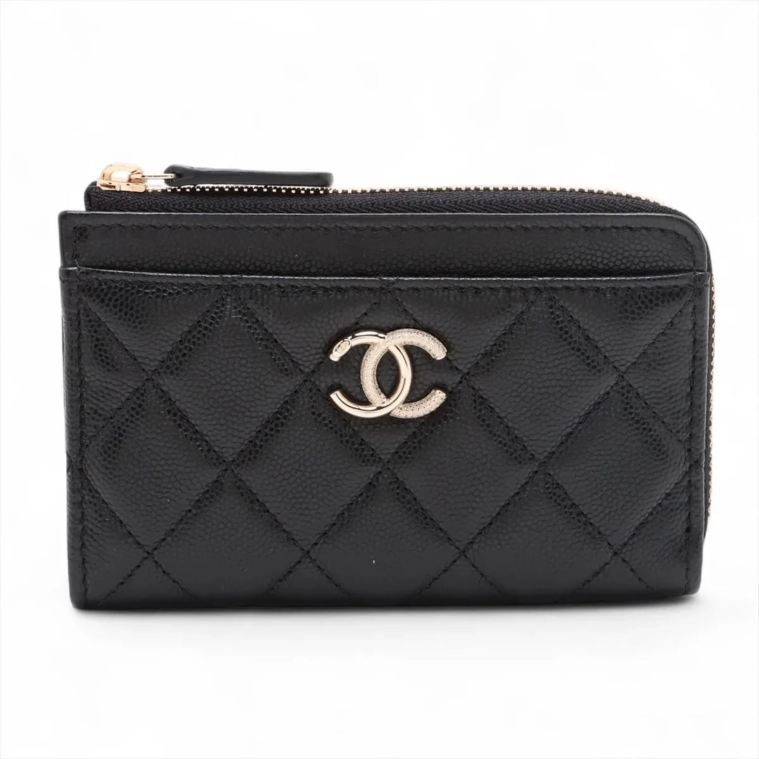 CHANEL MATELASSE CAVIAR SKIN COIN PURSE BLACK (1 of 2)