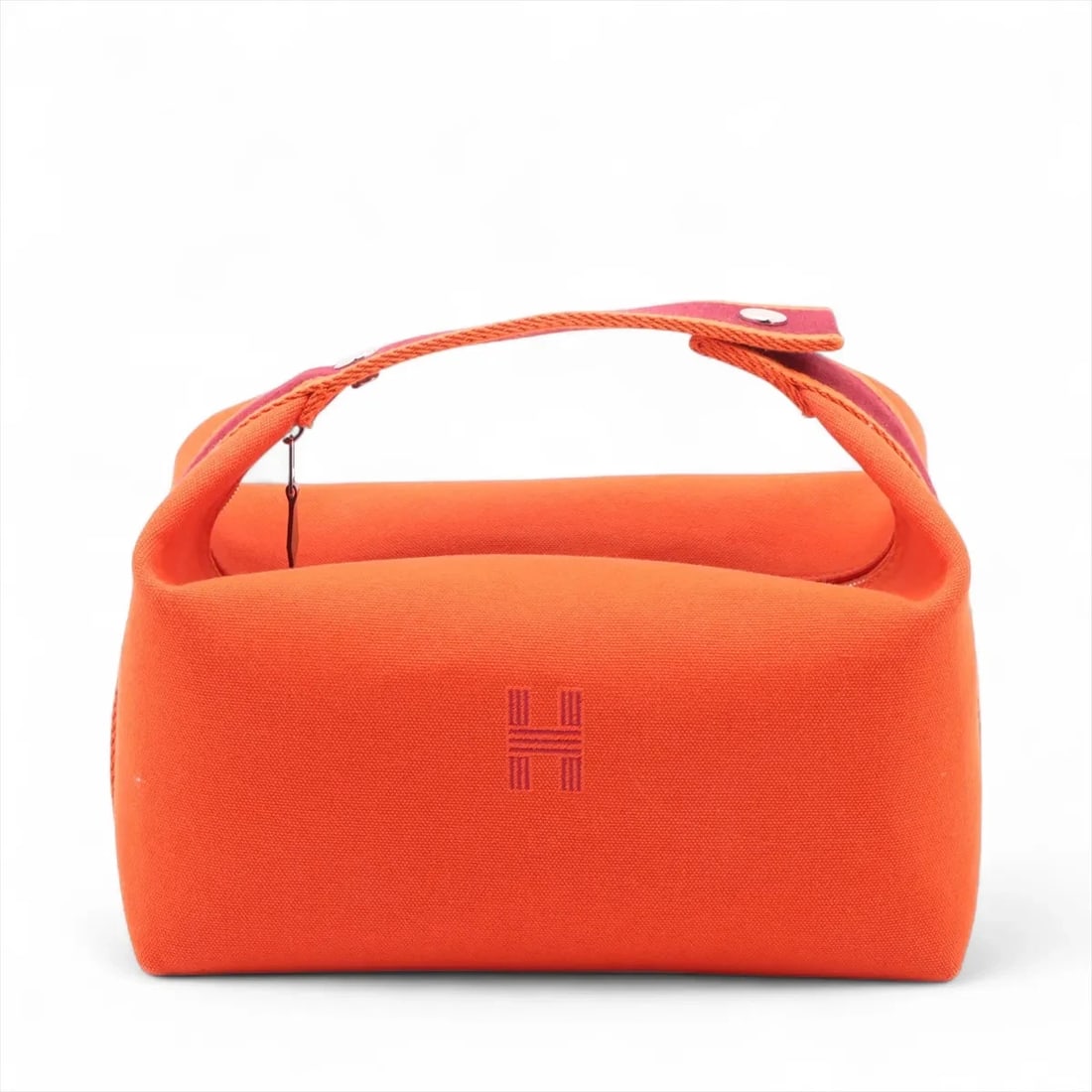 HERMES BRID A BLACK GM CANVAS ORANGE SILVER (1 of 5)