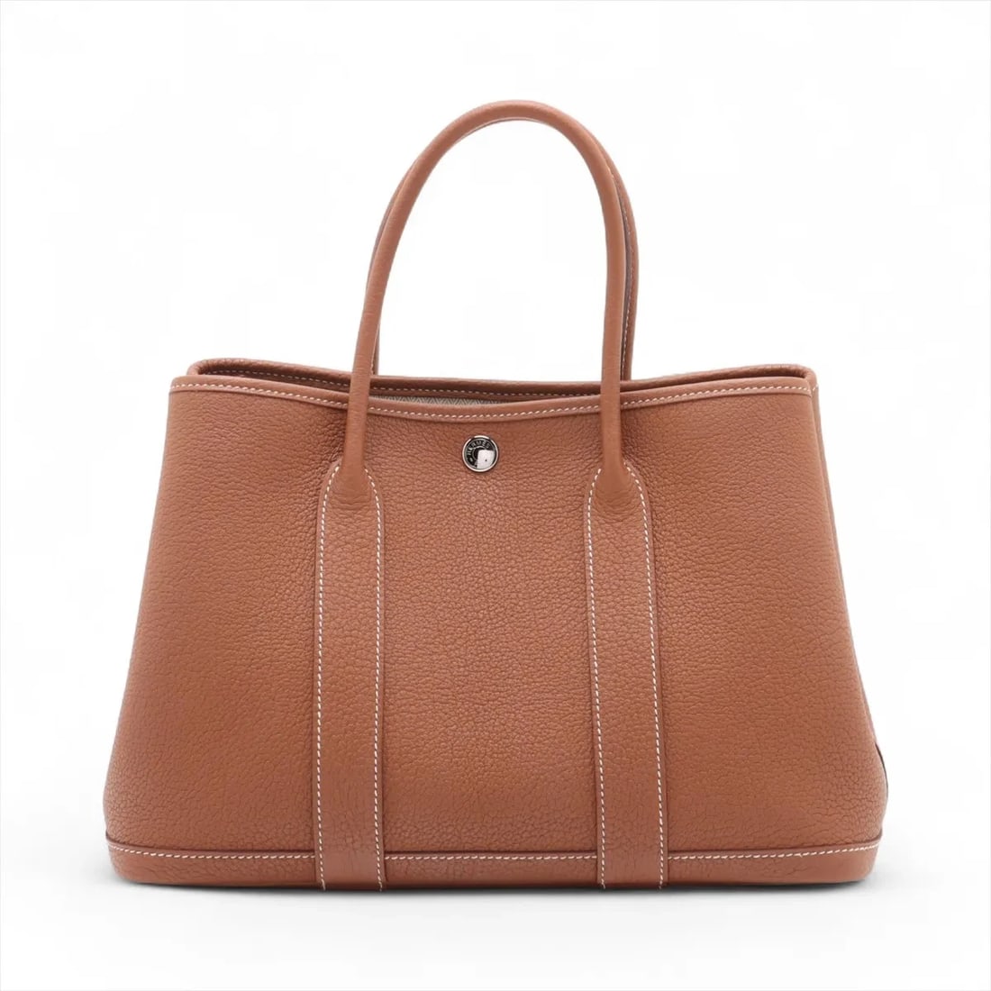 HERMES GARDEN PARTY 30 TPM NEGONDA GOLD SILVER: Hermes Garden Party 30 TPM Negonda Gold Silver Brand: Hermes Type: Tote bag Material: Negonda Color: Gold Size: Height:8.1inch Length:11.6inch Depth:5.3inch Handle height:4.7inch Accessories: Non