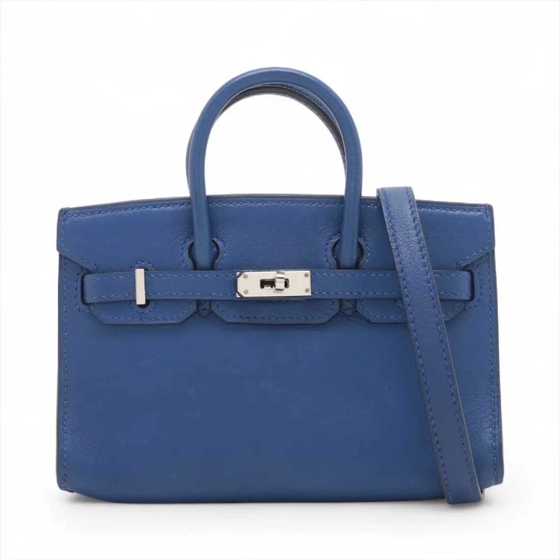 HERMES TINY BIRKIN SWIFT BLUE SILVER (1 of 7)