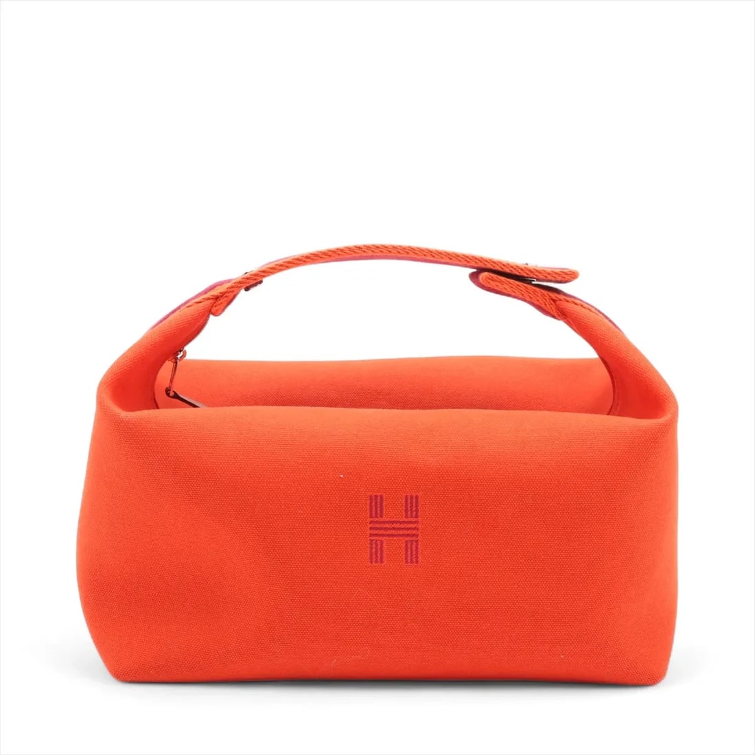 HERMES BRID A BLACK GM CANVAS ORANGE SILVER (1 of 5)
