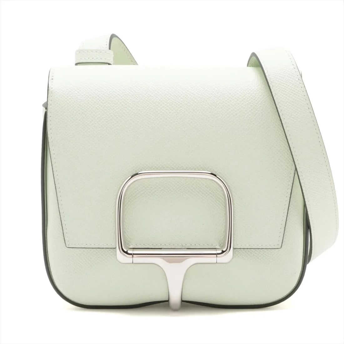 HERMES DELLA CAVALLERIA VEAU EPSOM: Hermes Della Cavalleria Veau Epsom Brand: Hermes Type: Shoulder bag Material: Veau Epsom Color: Veil fizz Size: Height:6.3inch Length:6.5inch Depth:3.0inch Shoulder height:22.2inch 