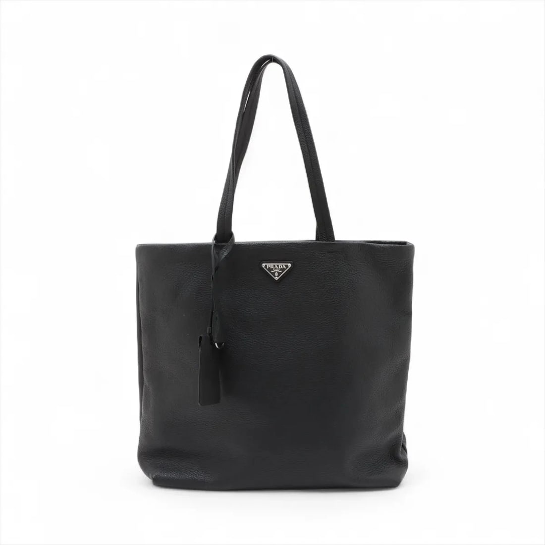 PRADA VITELLO DAINO LEATHER TOTE BAG BLACK (1 of 8)