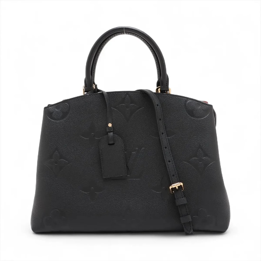 LOUIS VUITTON MONOGRAM EMPREINTE GRAND PALAIS MM BLACK: Louis Vuitton monogram empreinte Grand Palais MM Black Brand: Louis Vuitton Type: Hand bag Material: None Color: Black Size: Height:9.4inch Length:13.4inch Depth:5.9inch Handle height:4.3inch
