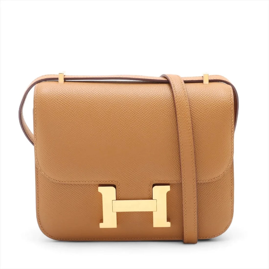 HERMES CONSTANCE 3 MINI 18 MIROIR VEAU EPSOM SESAME GOLD: Hermes Constance 3 Mini 18 Miroir Veau Epsom Sesame Gold Brand: Hermes Type: Shoulder bag Material: Veau Epsom Color: Sesame Size: Height:5.5inch Length:7.3inch Depth:2.2inch Shoulder