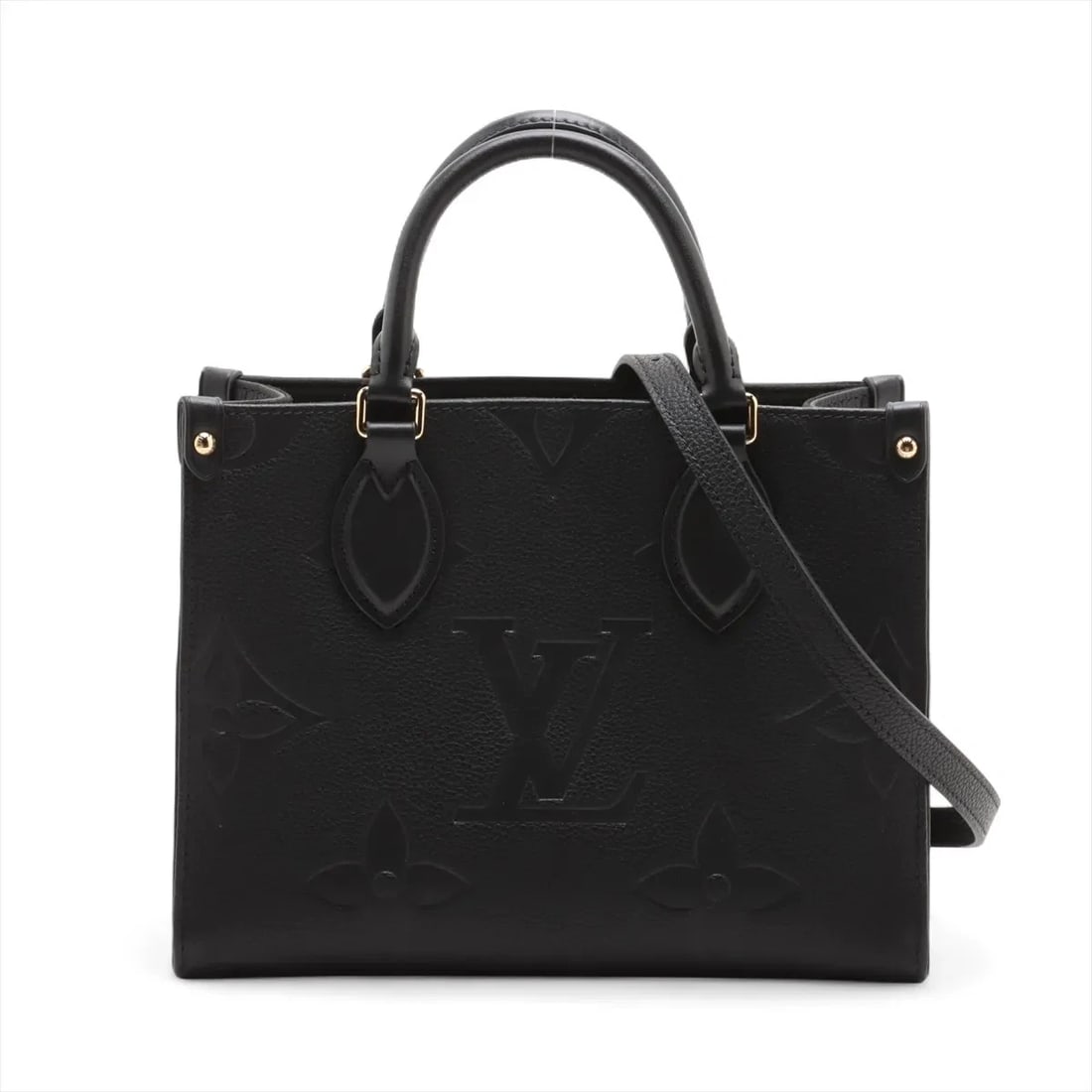 LOUIS VUITTON MONOGRAM EMPREINTE ON THE GO: Louis Vuitton monogram empreinte On the Go Brand: Louis Vuitton Type: Hand bag Material: None Color: Black Size: Height:7.5inch Length:9.8inch Depth:4.5inch Handle height:3.3inch Shoulder