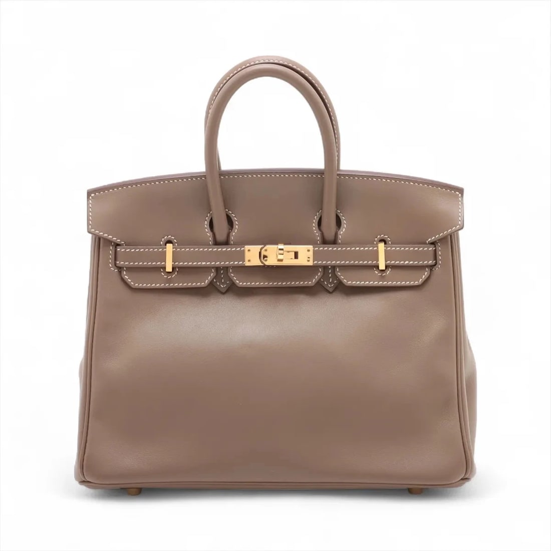 HERMES BIRKIN 25 LE TOURNAY VEAU SWIFT ETOUPE: Hermes Birkin 25 Le Tournay Veau Swift Etoupe Brand: Hermes Type: Hand bag Material: Veau Swift Color: Etoupe Size: Height:7.7inch Length:10.0inch Depth:5.3inch Handle height:2.6inch 