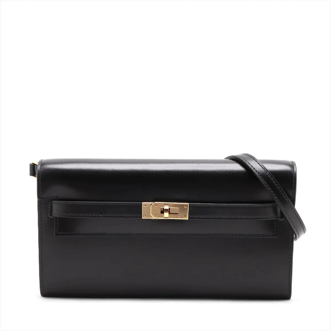 HERMES KELLY WALLET LONG TOGO TADERACT BLACK (1 of 7)