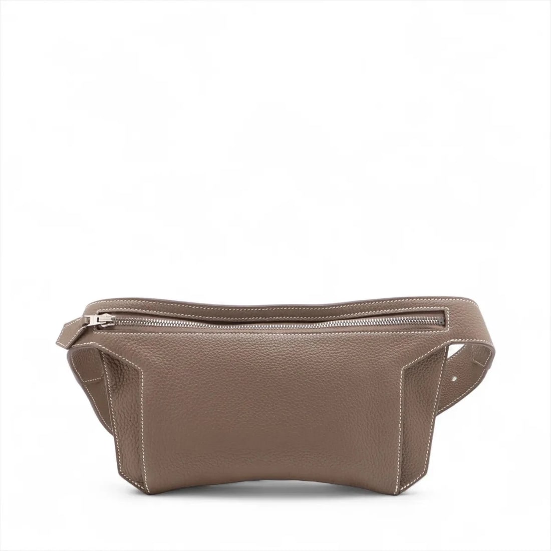 HERMES ULTRA PLUS CROSS TAURILLON CLEMENCE ETOUPE: Hermes Ultra Plus Cross Taurillon Clemence Etoupe Brand: Hermes Type: Waist pouch/Body bag Material: Taurillon Clemence Color: Etoupe Size: Height:6.5inchLength:11.4inchDepth:0.2inch Accessories: