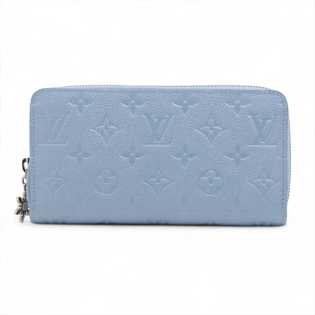 LOUIS VUITTON MONOGRAM EMPREINTE ZIPPY WALLET: Louis Vuitton monogram empreinte Zippy Wallet Brand: Louis Vuitton Type: Long Wallet Material: None Color: blue frost Size: Height:4.1inchLength:7.7inchDepth:0.8inch Accessories: None Acce