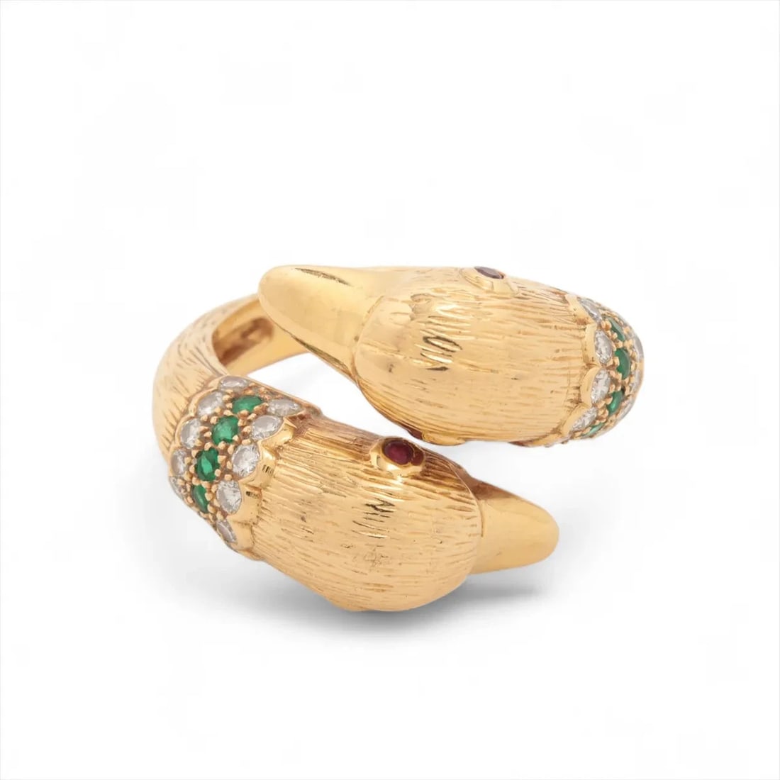 VAN CLEEF & ARPELS DIAMOND EMERALD RUBY RING 18KT(YG) (1 of 3)