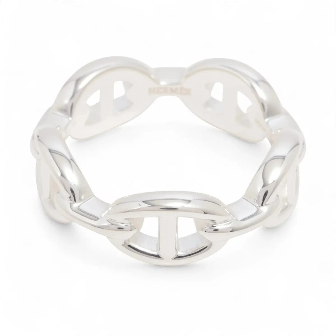 HERMÈS CHAÎNE D'ANCRE ENCHAINEE RING 925 SILVER: Hermès Chaîne d'Ancre Enchainee Ring 925 Silver Brand: Hermès Type: Ring Material: 925 Silver Color: Silver Size: 7.5 US Accessories: None Accessories Notice: When purchasing pre-owned