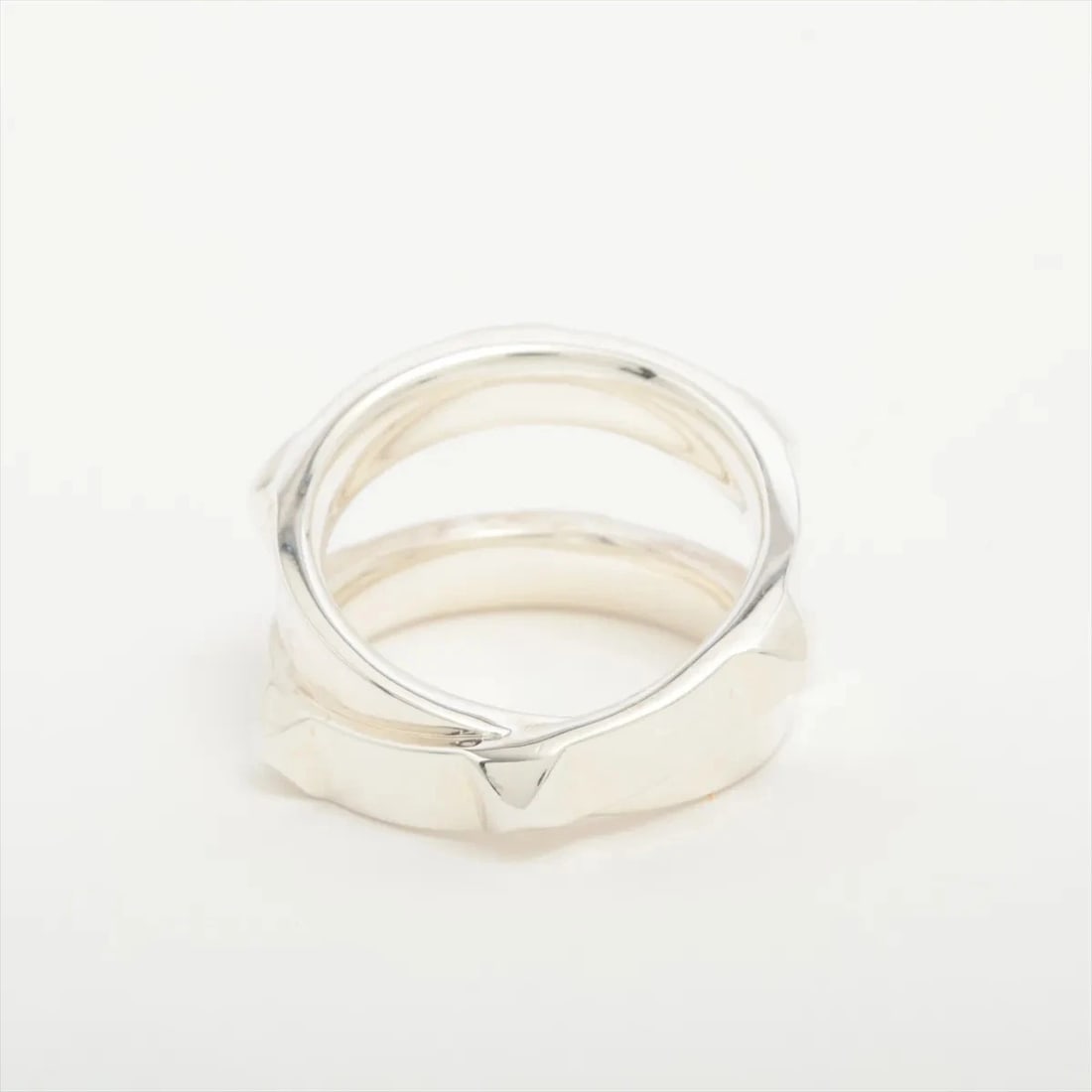 HERMÈS MINI CREW DOUBLE RING 925 SILVER - 2