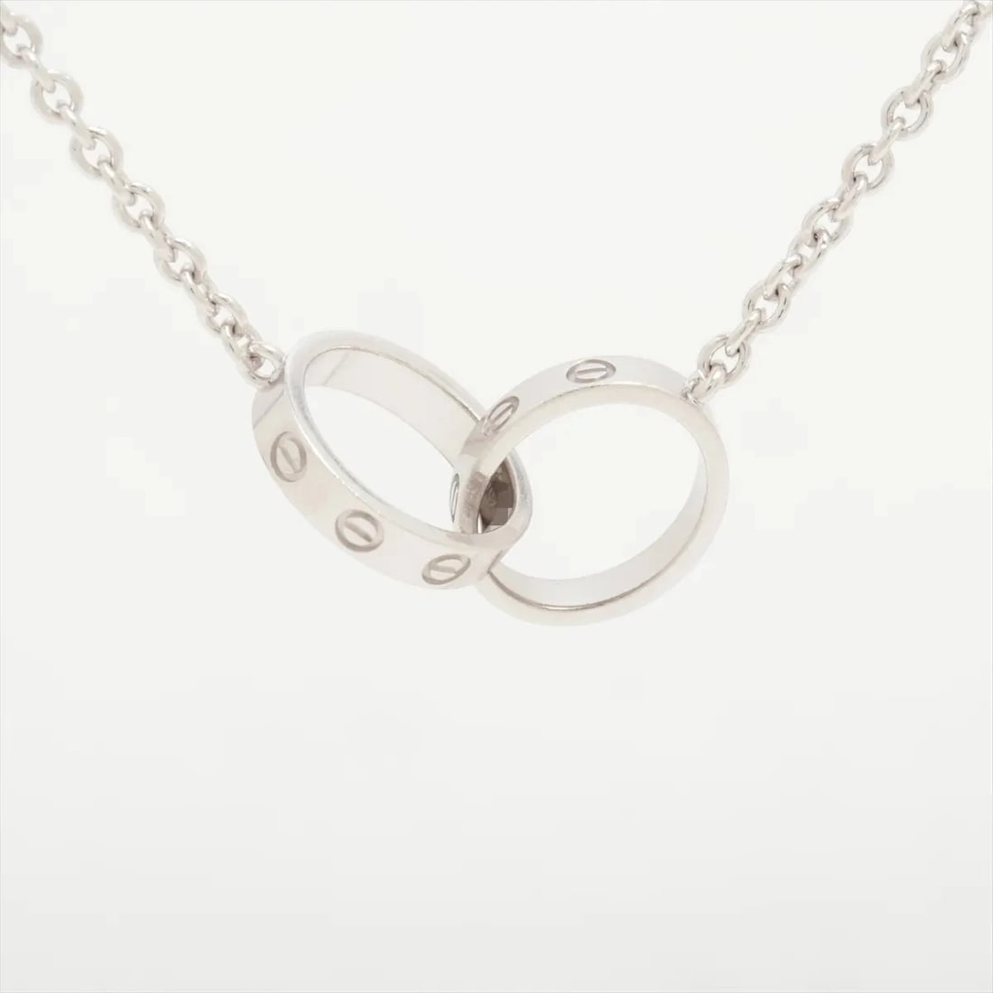 CARTIER BABY LOVE NECKLACE 750(WG): Cartier Baby Love Necklace 750(WG) Brand: Cartier Type: Necklace Material: 750(WG) Color: none Size: Chain length:43.5 Accessories: None Accessories Notice: When purchasing pre-owned goods,