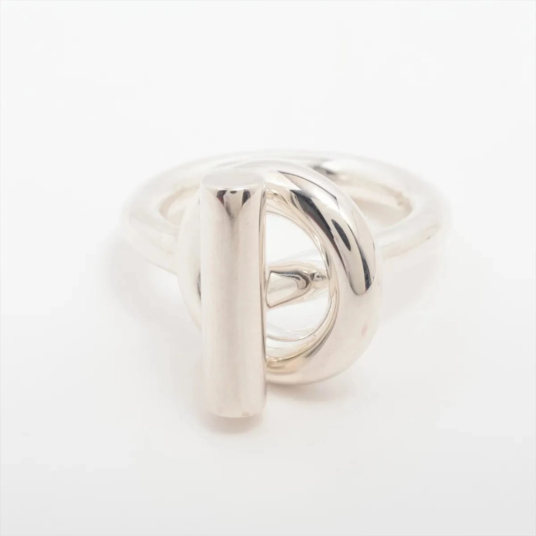HERMÈS ECHAPPEE RING 925 SILVER: Hermès Echappee Ring 925 Silver Brand: Hermès Type: Ring Material: 925 Silver Color: Silver Size: 4.75 - 5 US Accessories: None Accessories Notice: When purchasing pre-owned goods, please