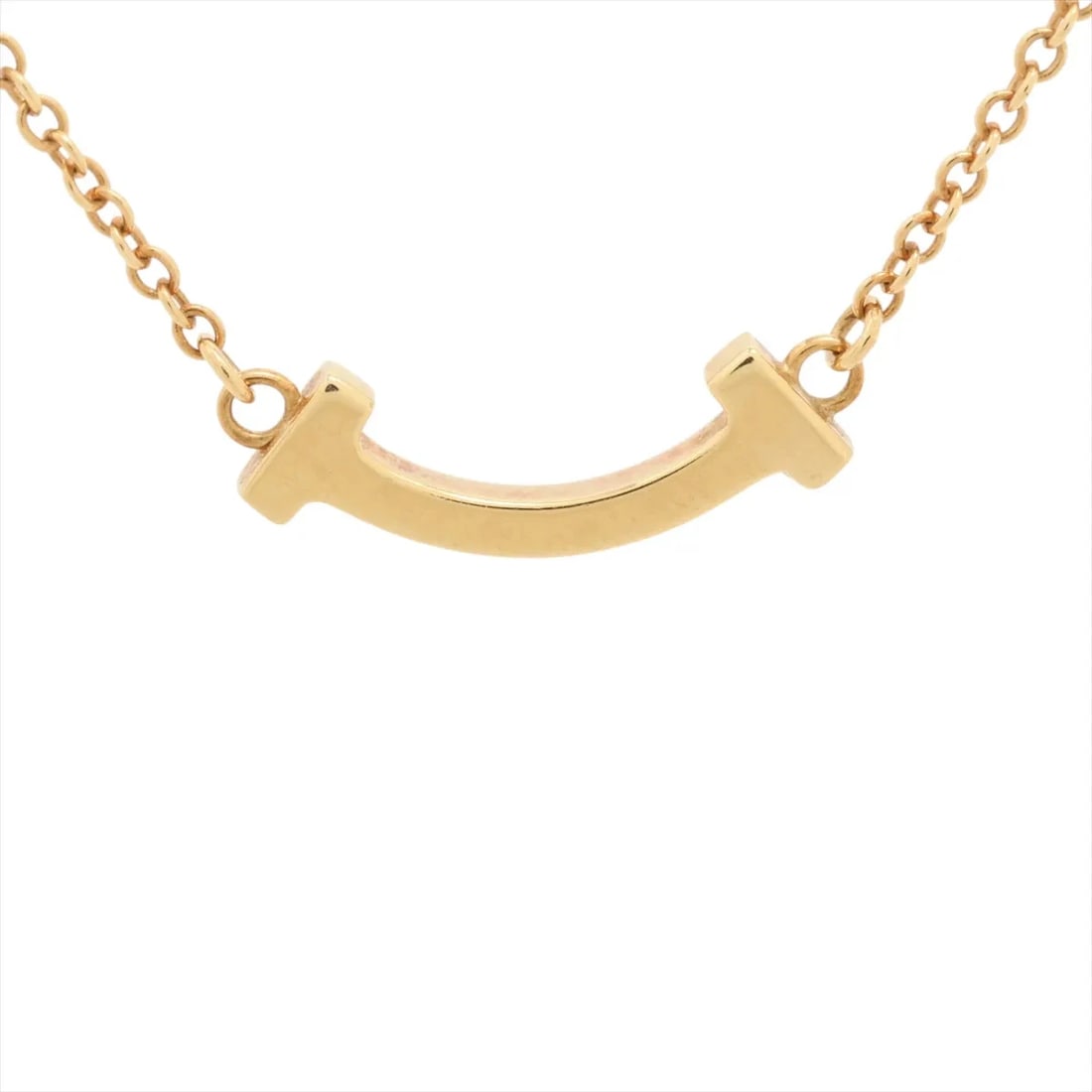 TIFFANY T SMILE MINI NECKLACE 750(YG): Tiffany T Smile Mini Necklace 750(YG) Brand: Tiffany Type: Necklace Material: 750(YG) Color: none Size: Chain length:45.8 Accessories: None Accessories Notice: When purchasing pre-owned