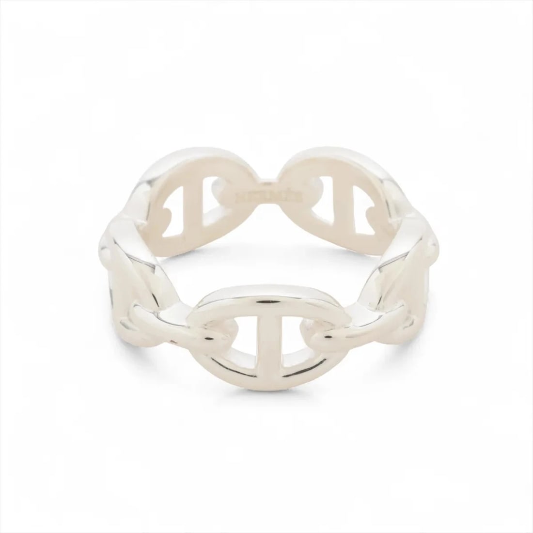 HERMÈS CHAÎNE D'ANCRE ENCHAINEE RING 925 SILVER: Hermès Chaîne d'Ancre Enchainee Ring 925 Silver Brand: Hermès Type: Ring Material: 925 Silver Color: Silver Size: 6.25 - 6.5 US Accessories: None Accessories Notice: When purchasing