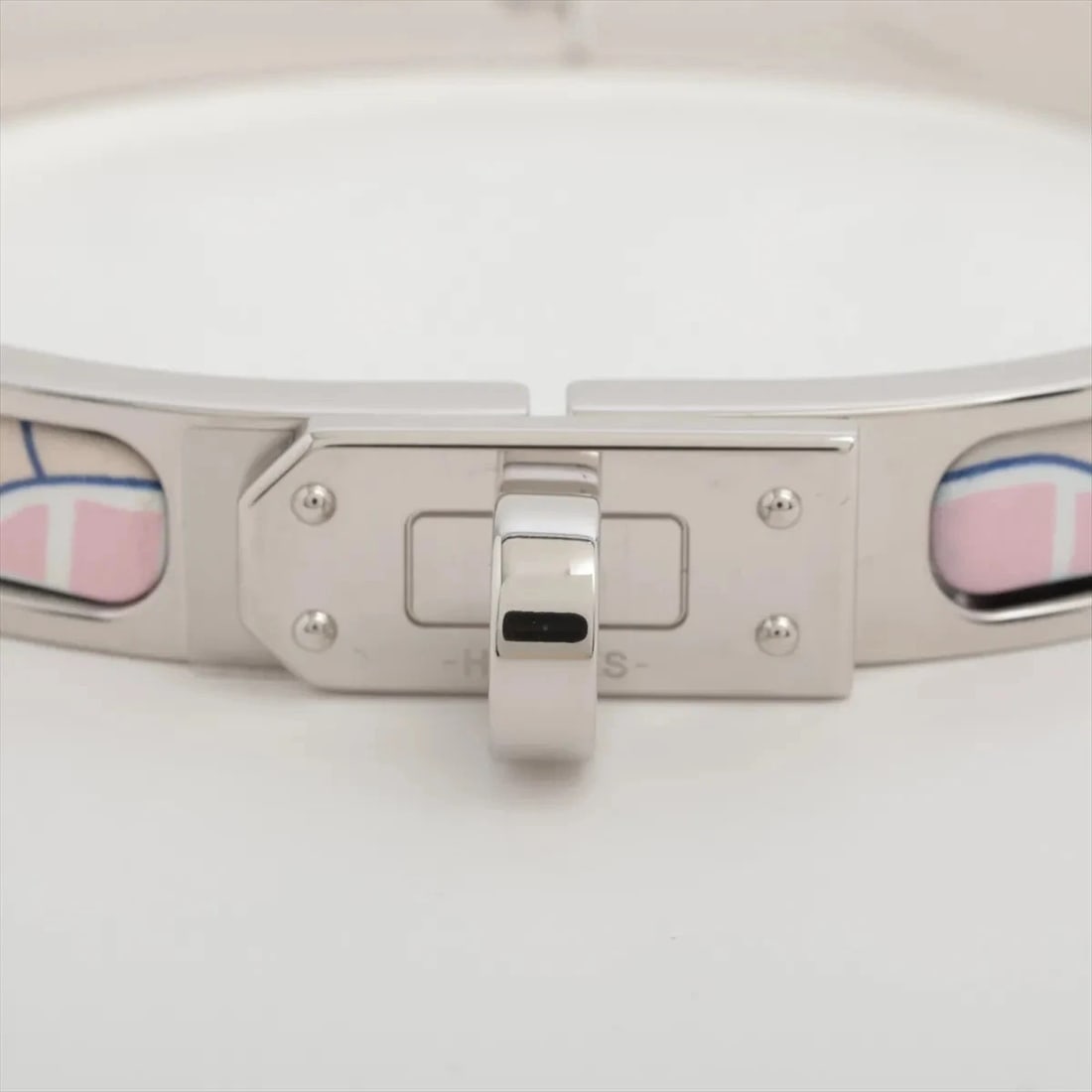 HERMÈS BANGLE GP×ENAMEL SILVER×PINK - 3