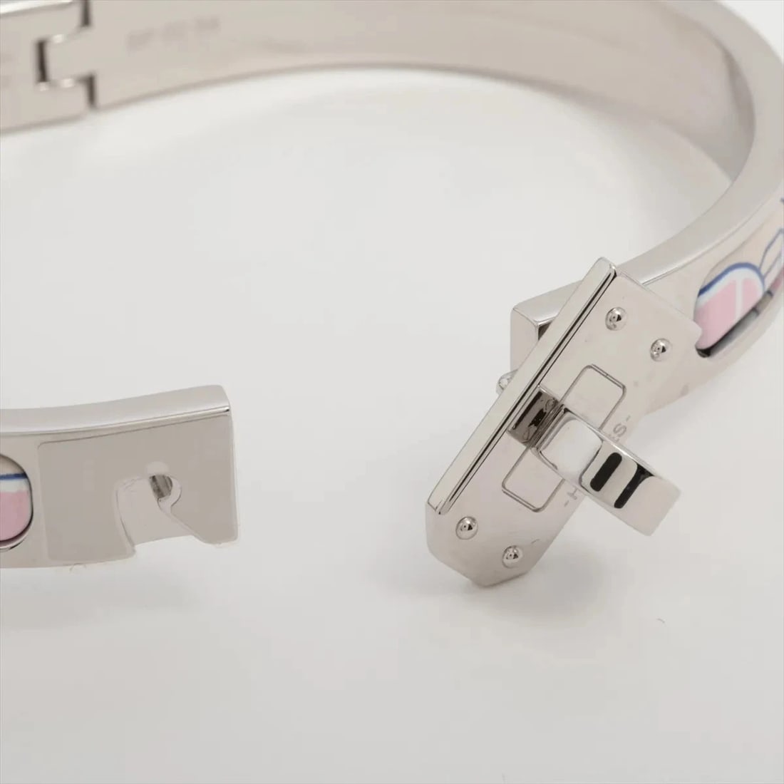 HERMÈS BANGLE GP×ENAMEL SILVER×PINK - 5