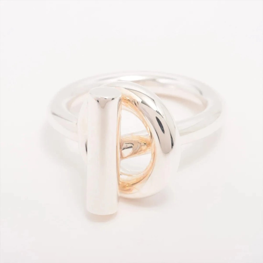 HERMÈS ECHAPPEE RING 925 SILVER: Hermès Echappee Ring 925 Silver Brand: Hermès Type: Ring Material: 925 Silver Color: Silver Size: 7.25 US Accessories: None Accessories Notice: When purchasing pre-owned goods, please refe