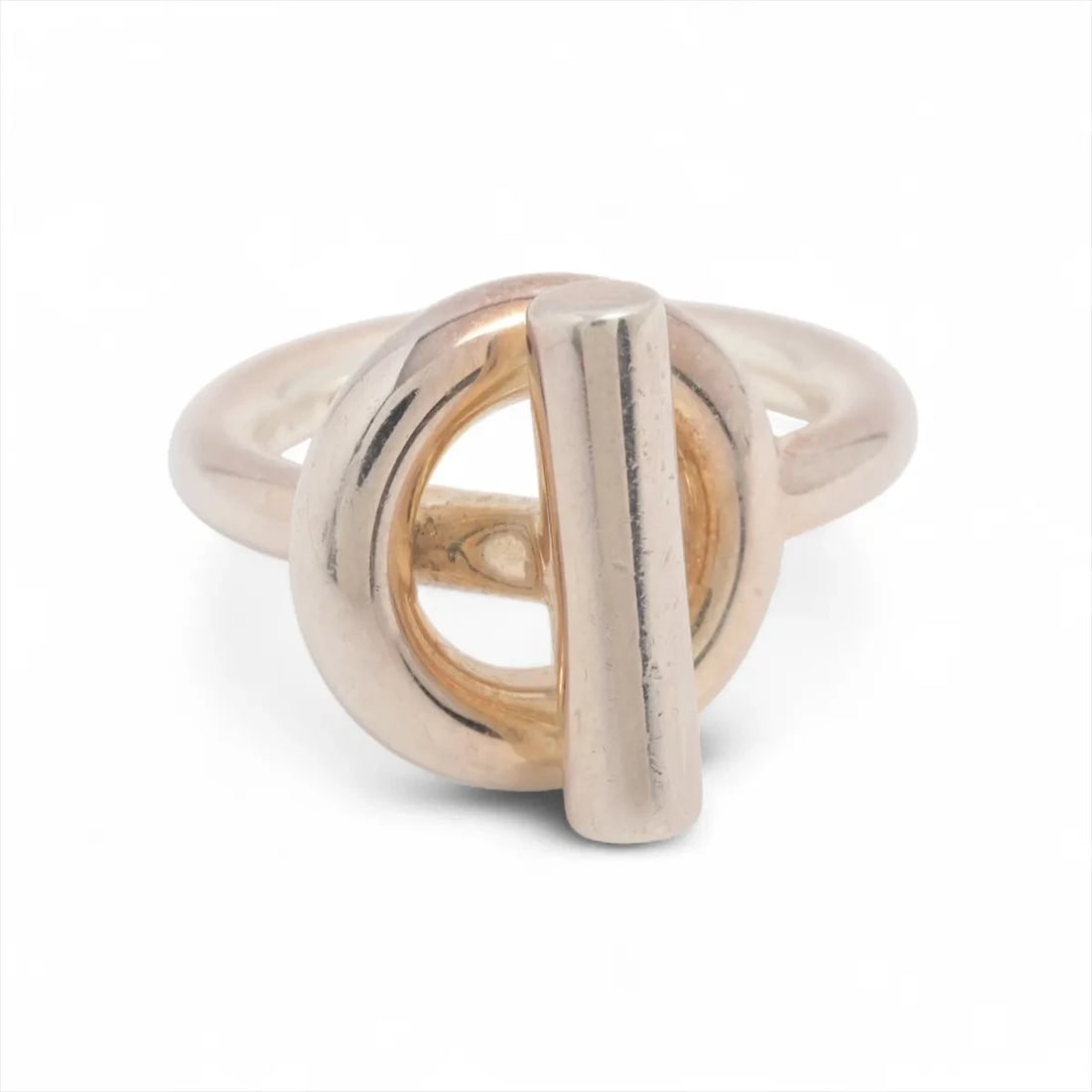 HERMÈS ECHAPPEE RING 925 SILVER: Hermès Echappee Ring 925 Silver Brand: Hermès Type: Ring Material: 925 Silver Color: Silver Size: 5.25 US Accessories: None Accessories Notice: When purchasing pre-owned goods, please refer
