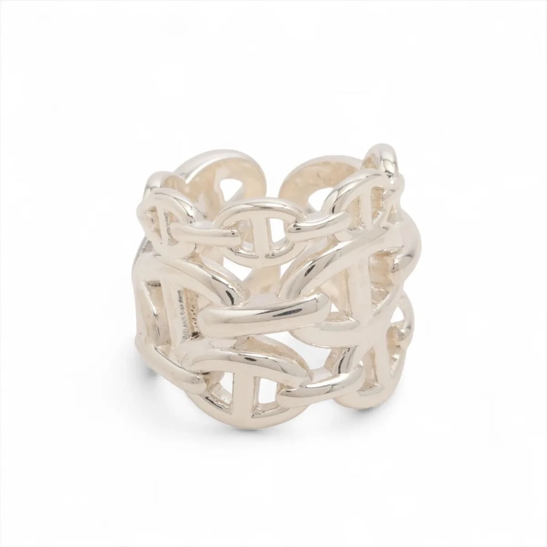 HERMÈS CHAÎNE D'ANCRE ENCHAINEE GM RING 925 SILVER (1 of 3)