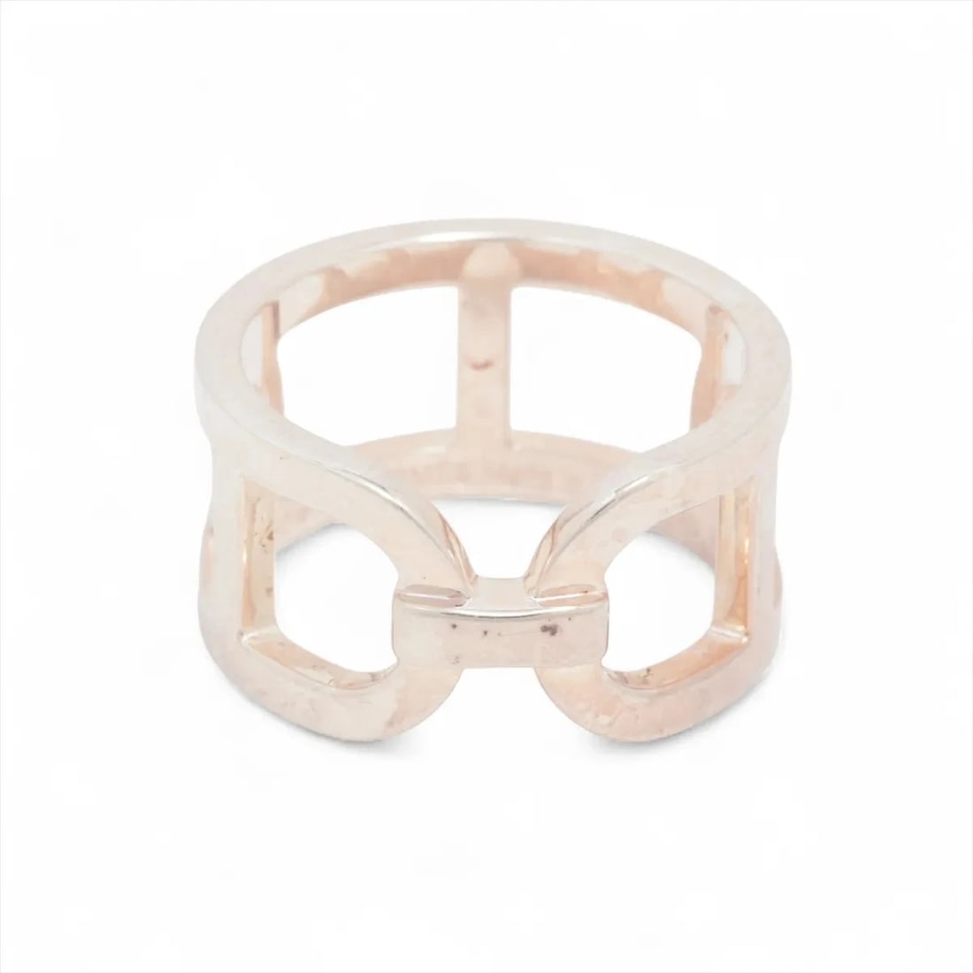 HERMÈS EVER CHAINE D'ANCRE RING 925 SILVER: Hermès Ever Chaine D'Ancre Ring 925 Silver Brand: Hermès Type: Ring Material: 925 Silver Color: Silver Size: 7.25 US Accessories: None Accessories Notice: When purchasing pre-owned goods,