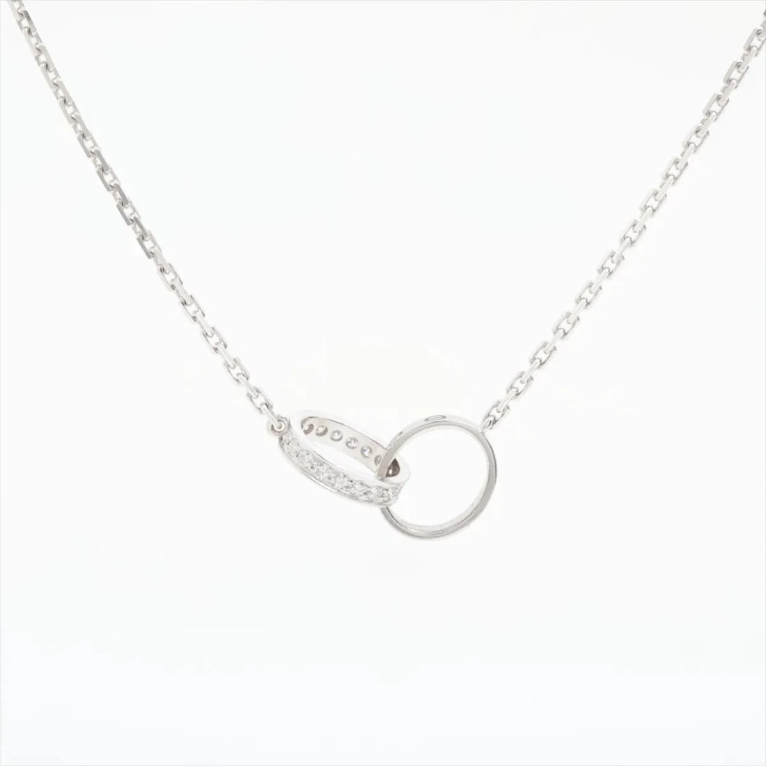 CARTIER BABY LOVE DIAMOND NECKLACE 750(WG): Cartier Baby Love diamond Necklace 750(WG) Brand: Cartier Type: Necklace Material: 750(WG) Main Stone/Creation Natural Color: none Size: Chain length:44.8 Accessories: None Accessories