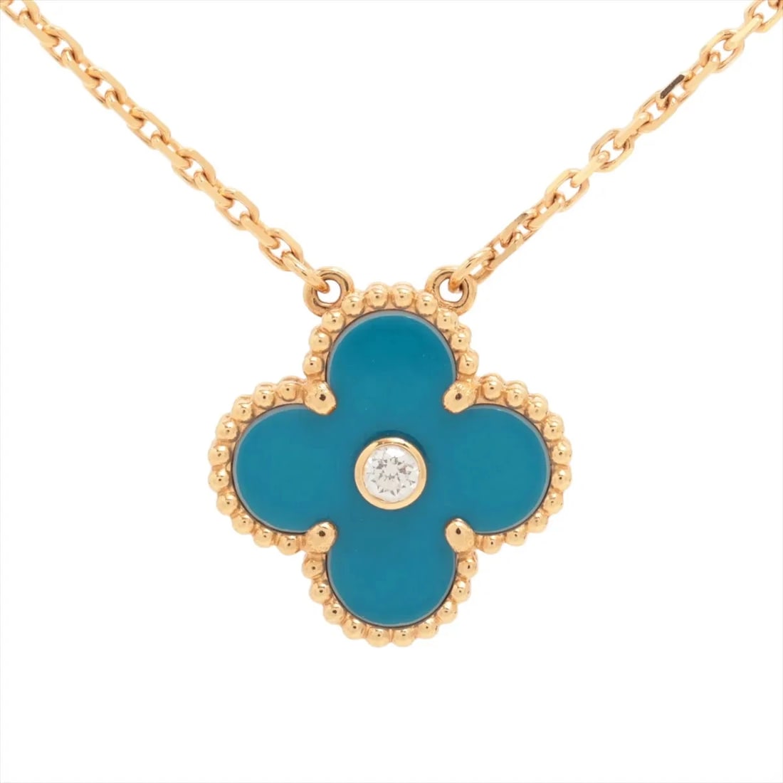 VAN CLEEF & ARPELS VINTAGE ALHAMBRA DIAMOND NECKLACE 750(YG): Van Cleef & Arpels Vintage Alhambra diamond Necklace 750(YG) Brand: Van Cleef & Arpels Type: Necklace Material: 750(YG) Color: none Size: Chain length:43.7 Accessories: None Accessories