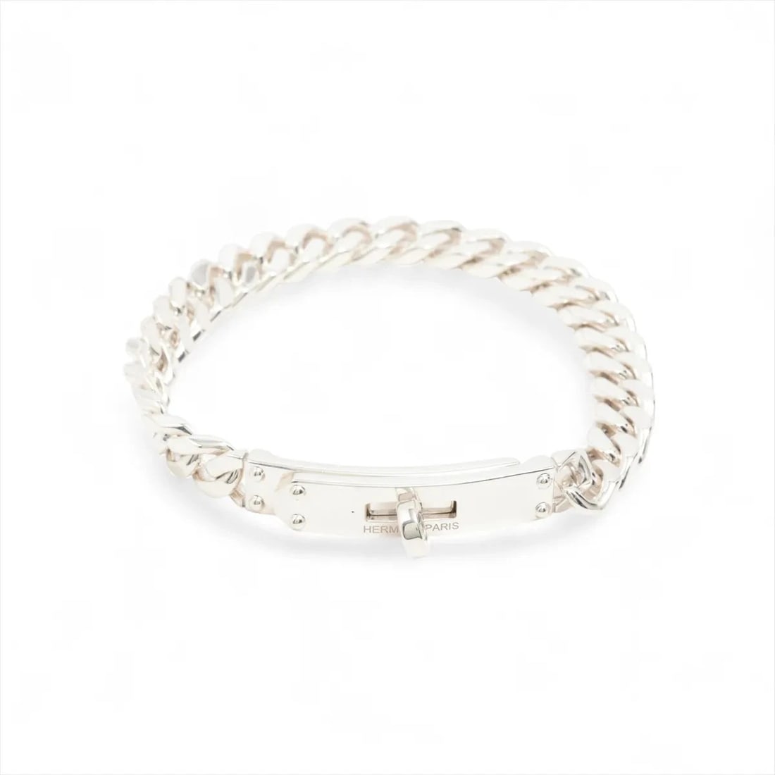 HERMÈS KELLY GRUMMET BRACELET SH 925 SILVER (1 of 4)