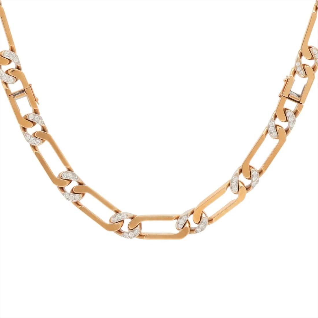 VAN CLEEF & ARPELS DIAMOND NECKLACE 750(YG×WG): Van Cleef & Arpels diamond Necklace 750(YG×WG) Brand: Van Cleef & Arpels Type: Necklace Material: 750(YG×WG) Main Stone/Creation Natural Color: none Size: Chain length:77 Accessories: None