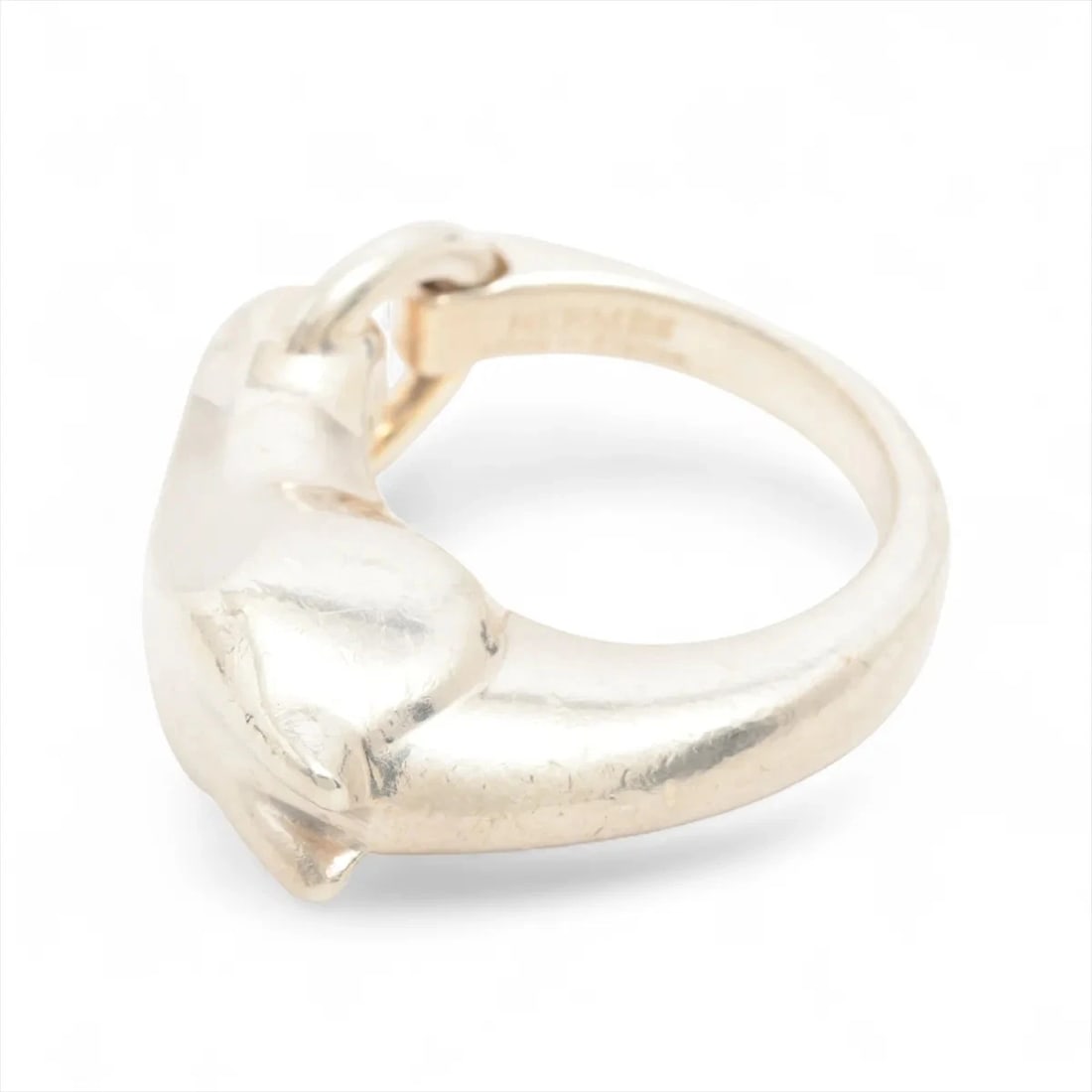 HERMÈS GALOP RING 925 SILVER: Hermès Galop Ring 925 Silver Brand: Hermès Type: Ring Material: 925 Silver Color: Silver Size: 4 US Accessories: None Accessories Notice: When purchasing pre-owned goods, please refer to